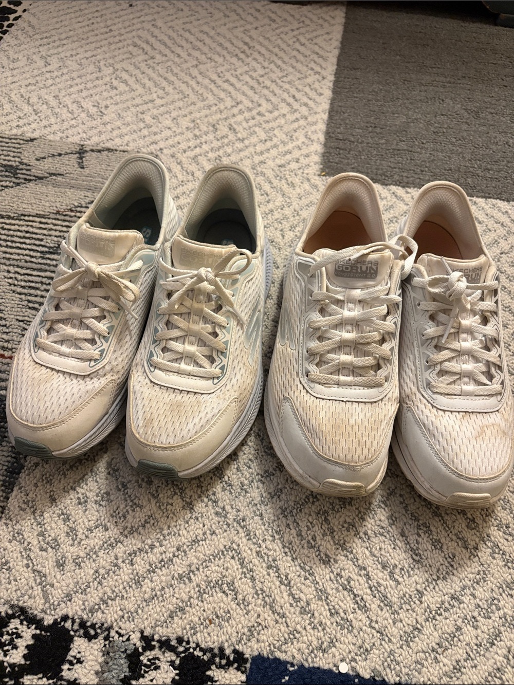 2 Pair Sketchers Slide in Women's Go Run Lace-Up Walking Sneakers